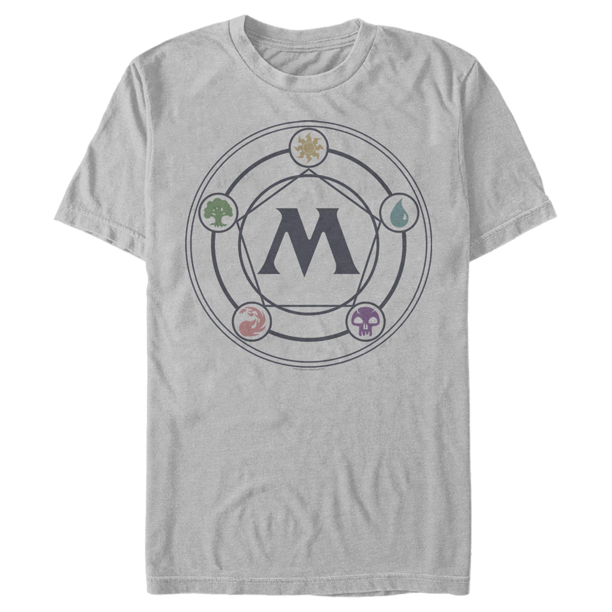 Magic: The Gathering Mana Symbol T-Shirt for Men - Geek Gaming Apparel for MTG Fans & Casual Wear
