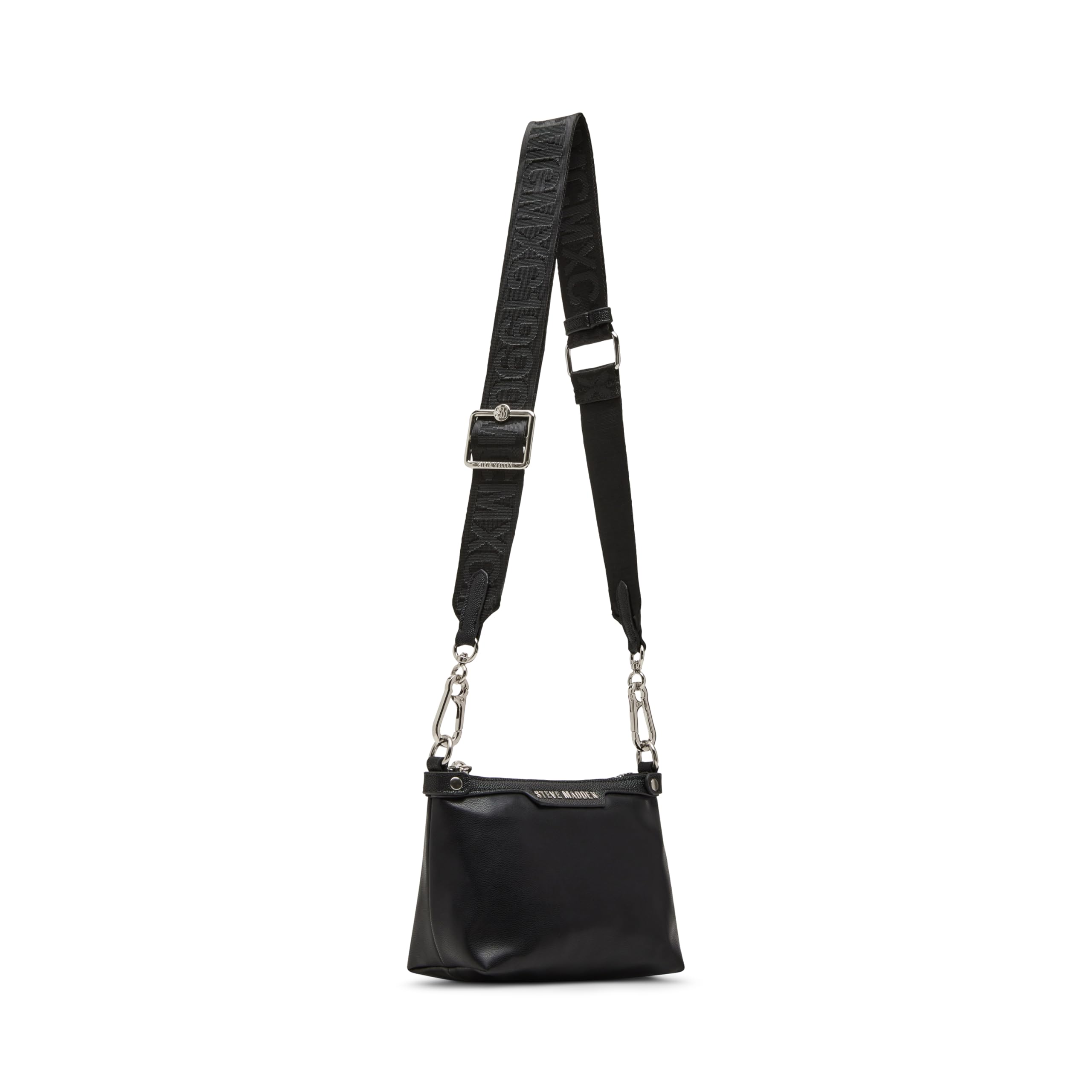 Steve Madden Warren Satchel Handbag Gift Set - Black Leather Crossbody Purse for Women, Perfect for Work, Travel & Everyday Use