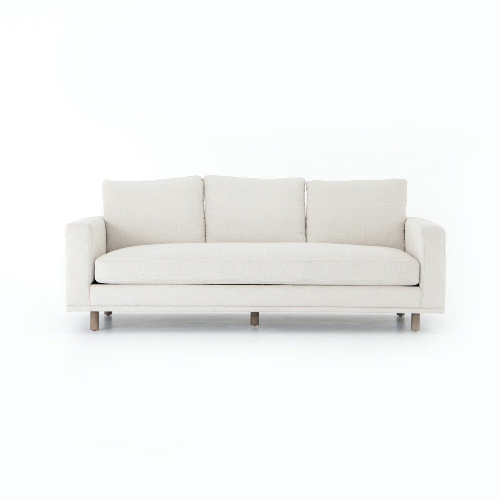 Premium Dom Sofa with Bonnell Springs in Ivory - Comfortable Living Room Furniture for Relaxing & Entertaining