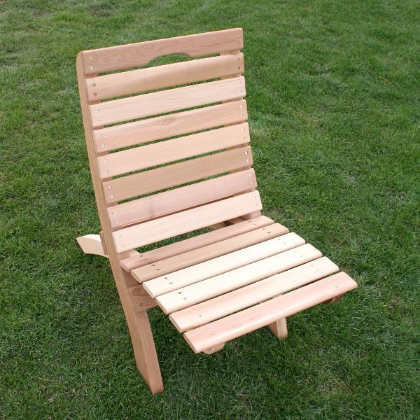 Portable Folding Camping Chair - Lightweight Cedar Wood Frame with Comfortable Fabric - Perfect for Outdoor Travel, Picnics, Beach & Backyard Relaxation