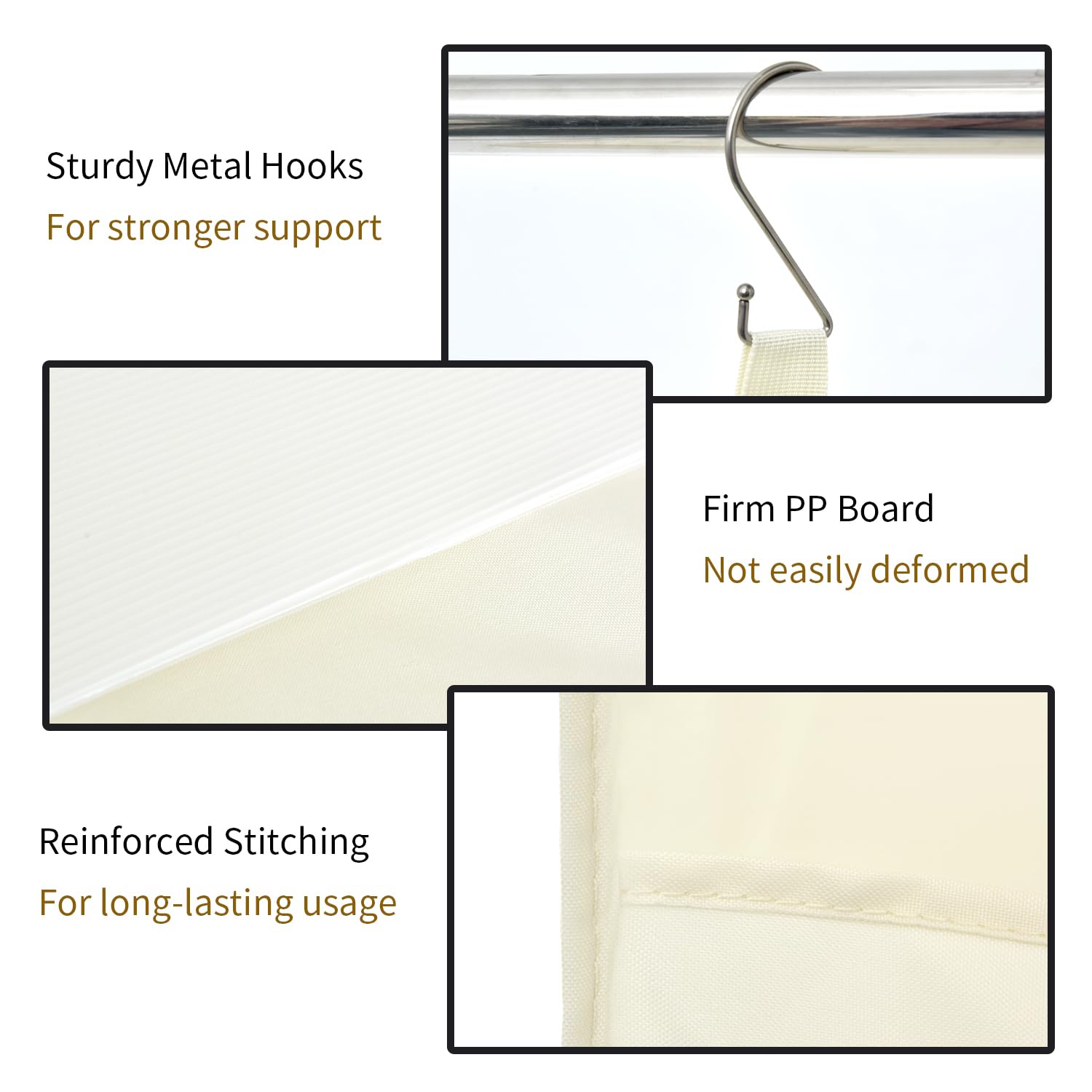 GRANNY SAYS 4-Shelf Hanging Closet Organizer - Space Saving Storage Shelves for Bedroom & Living Room (Beige, 2-Pack) - Perfect for Organizing Clothes, Toys, Shoes & Home Essentials