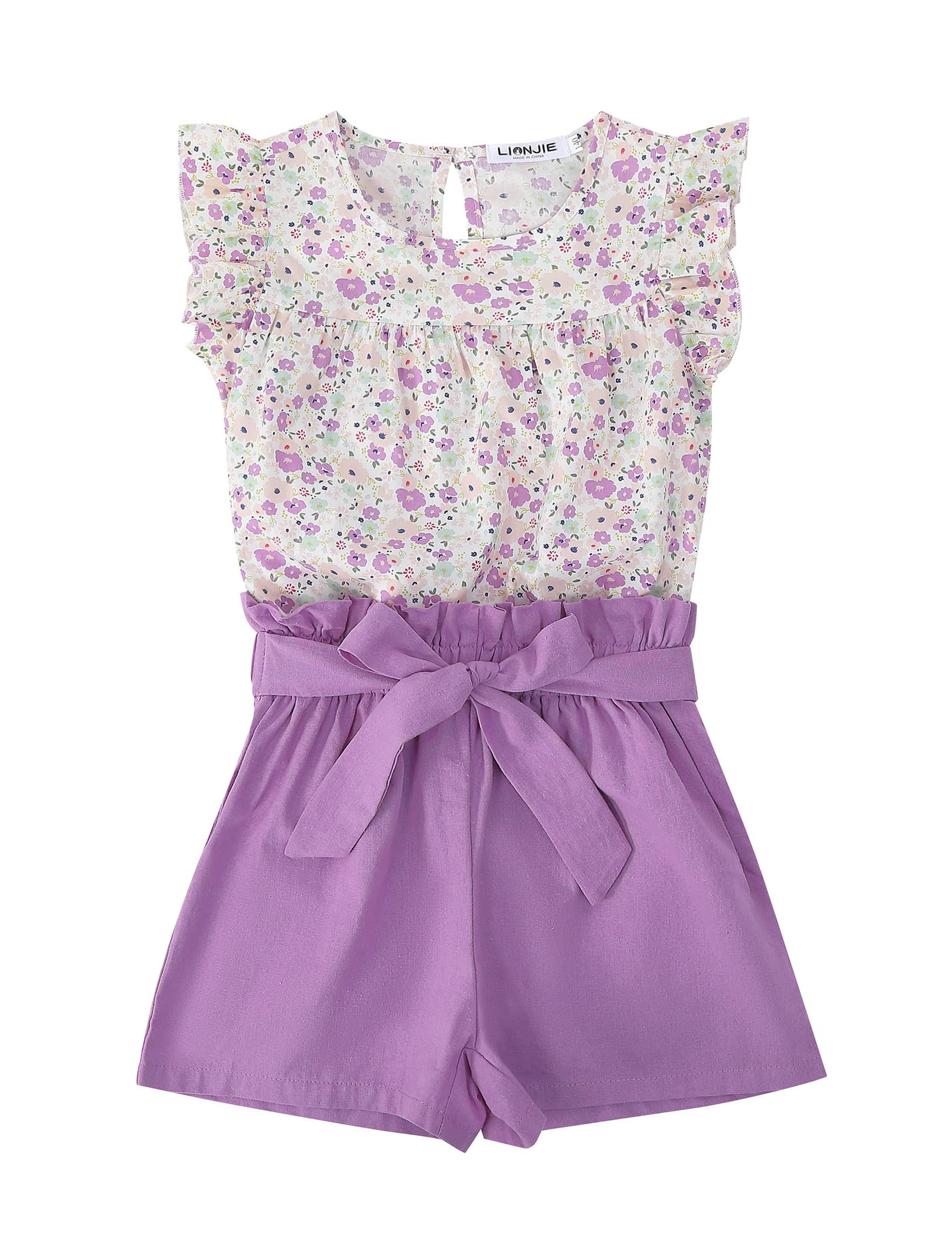 Girls Summer 2-Piece Outfit Set - Cute Short Sleeve T-Shirt & Comfortable Shorts | Perfect for Playdates, Beach Trips & Summer Adventures