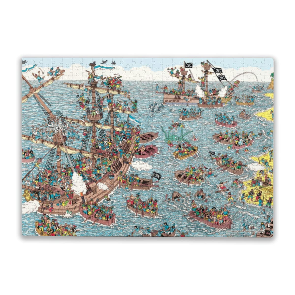 Where's Waldo Pirate Jigsaw Puzzle - 300 Piece Challenging Adult Puzzle Game for Family Fun, Brain Teaser & Stress Relief - Perfect Gift for Puzzle Lovers (Great for Game Nights, Office Breaks & Relaxation)