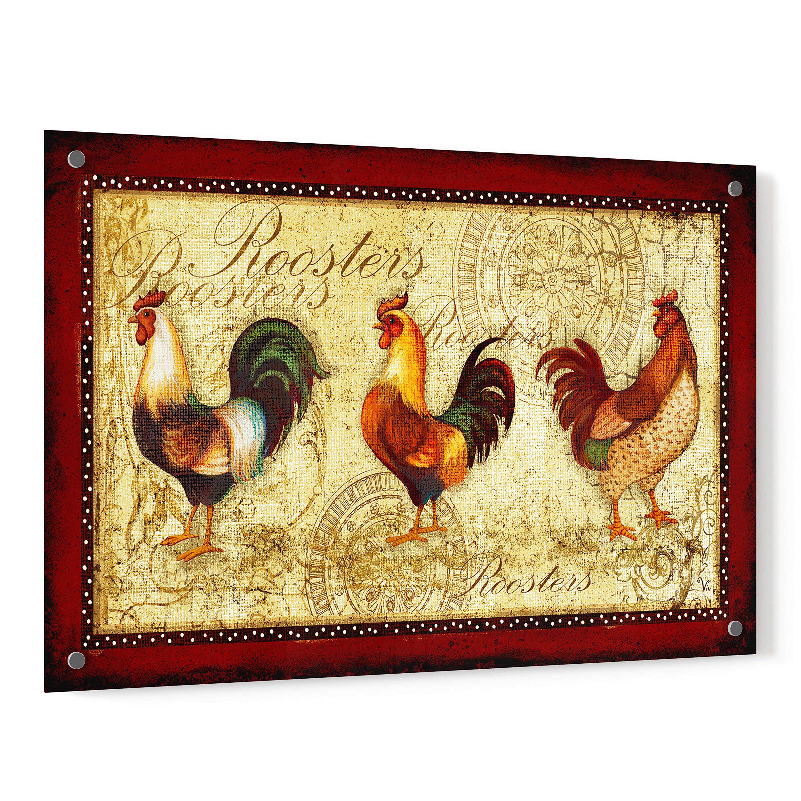 Epic Art 'Rooster Trio' by Yellow Cafe - 36