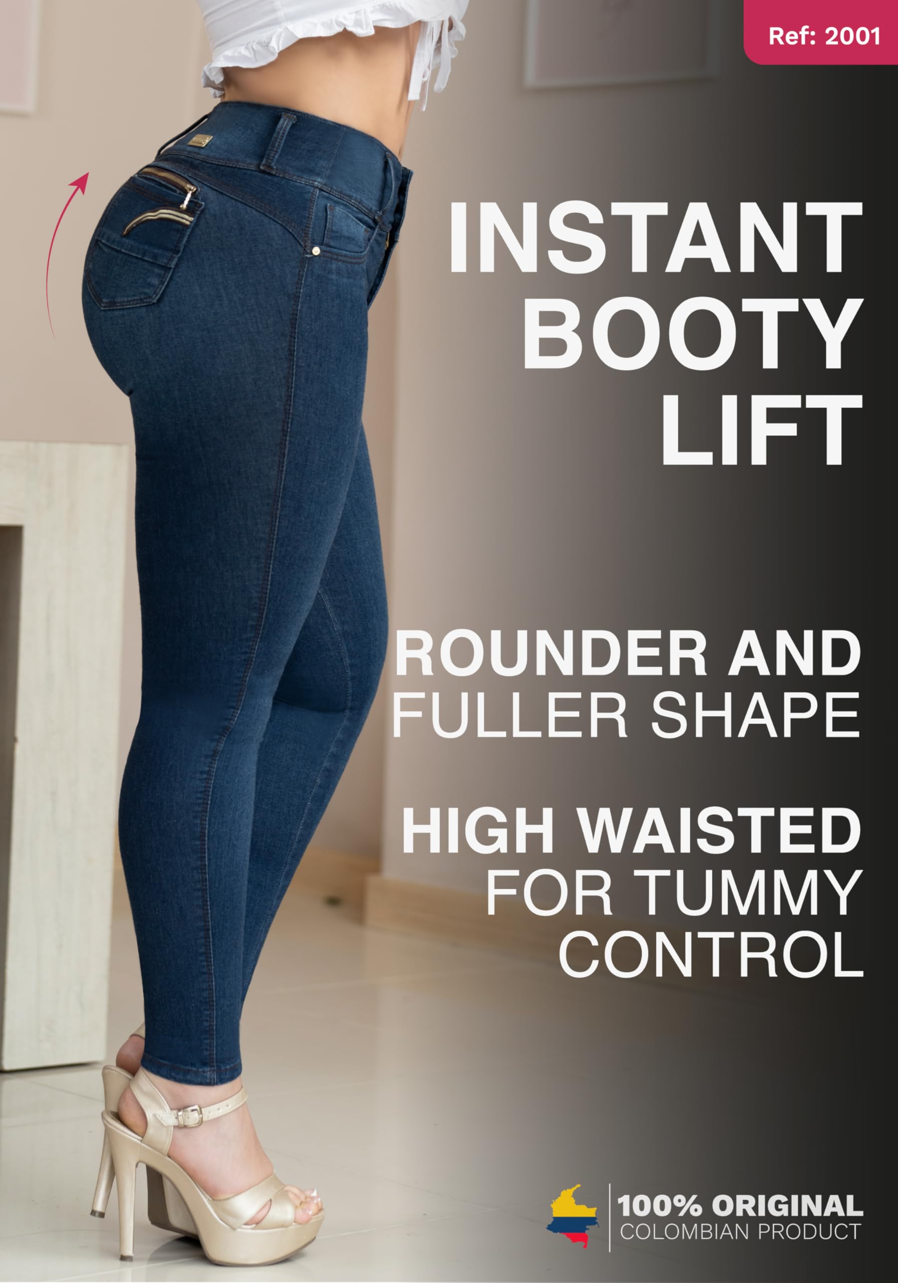 LT.ROSE Butt Lifting Jeans for Women | High Waisted Colombian Jeans for Night Out