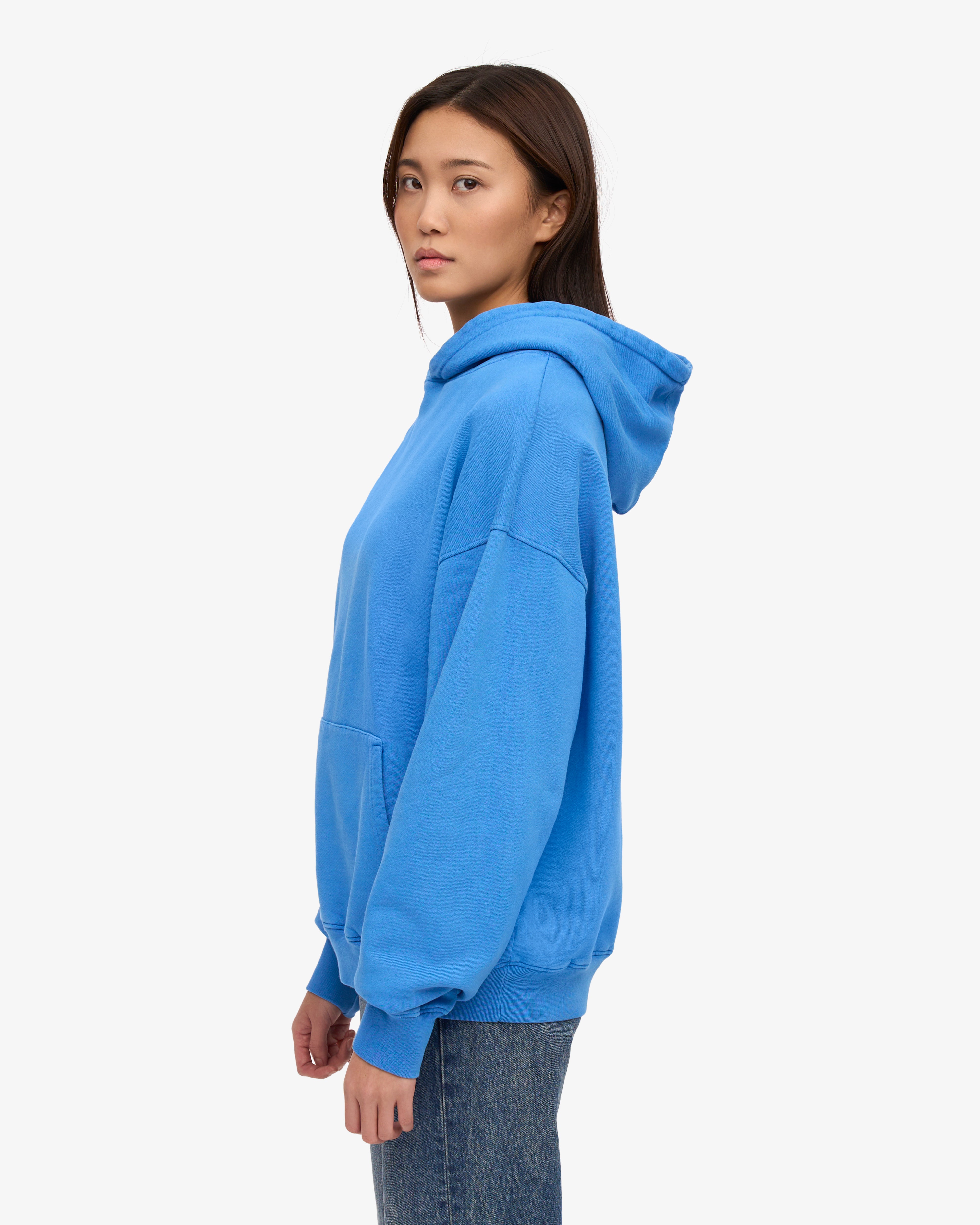 Organic Oversized Hoodie - Pacific Blue | Soft & Cozy Pullover Sweatshirt for Men & Women | Perfect for Casual Wear, Lounge & Outdoor Activities