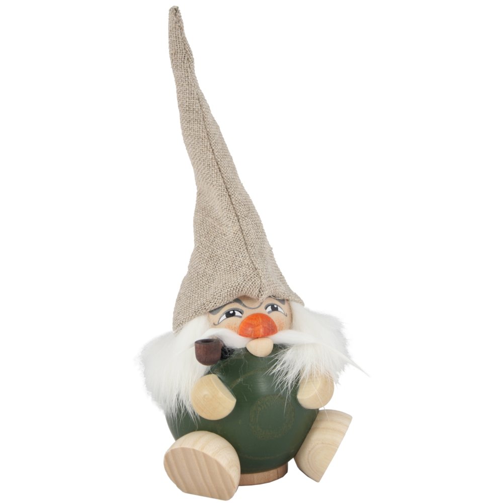 Premium German Incense Smoker Handcrafted Figurine - Traditional Green Wooden Christmas Decoration for Holiday Home Decor & Gift Giving