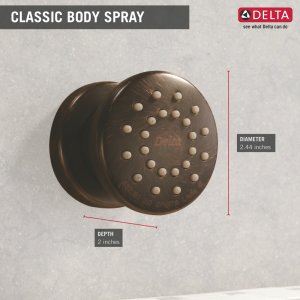 Delta 608651 Chrome Surface Mount Body Spray Shower Head - 2.25