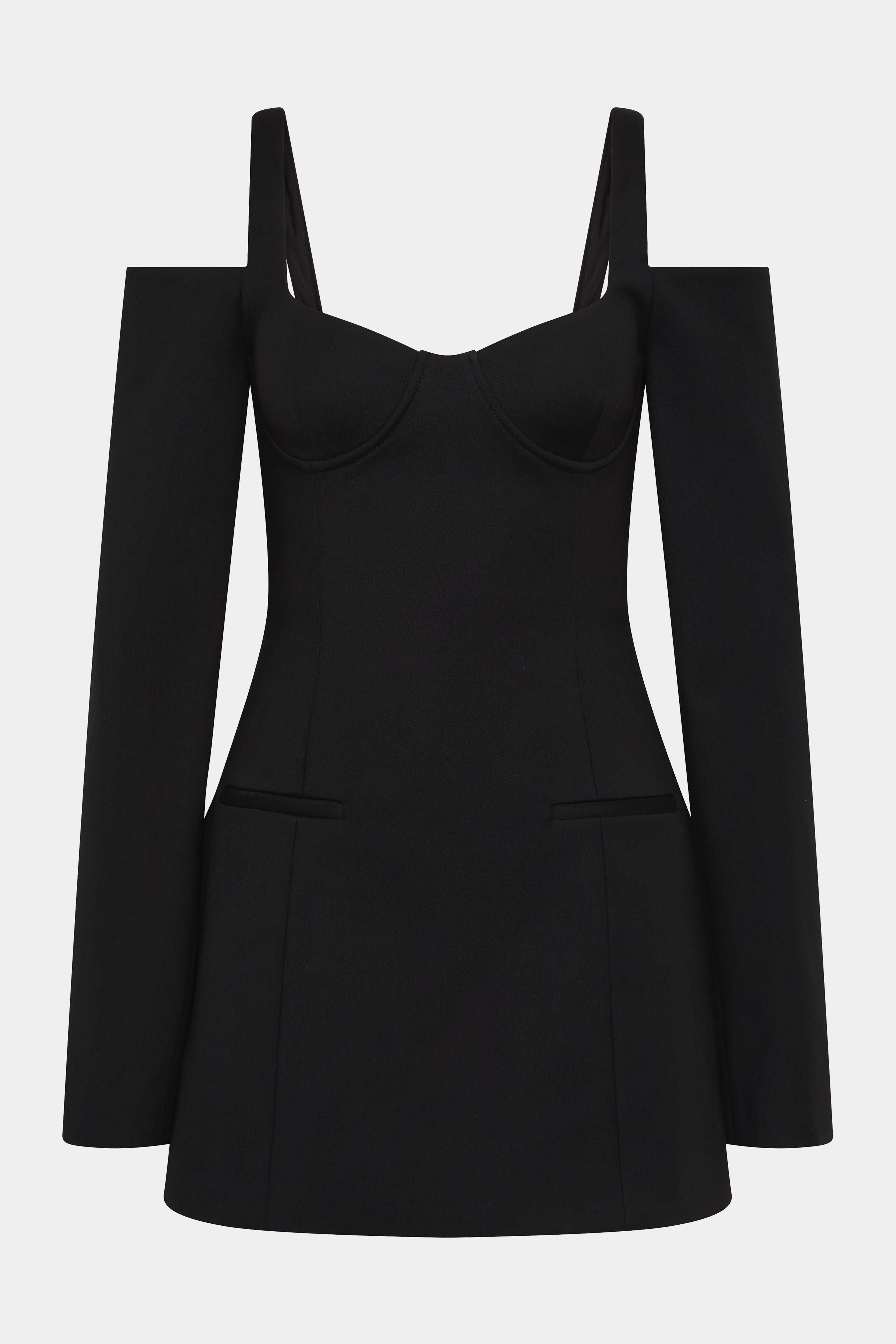 Sandrine Long Sleeve Mini Dress - Women's Elegant Bodycon Party Dress for Evening Out, Date Night & Special Occasions