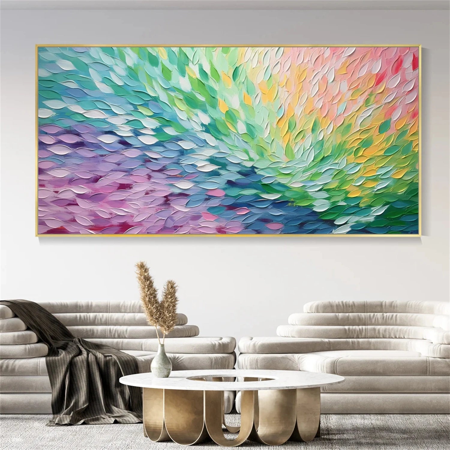 Flower and Tree Painting #FT167 - Handmade Canvas Art for Home Decor, Office & Living Room Wall