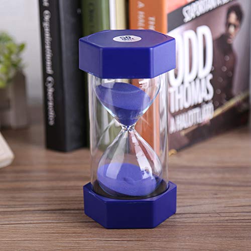 Colorful Sand Timer Hourglass - 3/10/20/30/60 Minute Options for Time Management, Home Office Decor & Unique Gift Idea (60 Minute Version) - Perfect for Yoga, Meditation, Board Games and Productivity Tracking