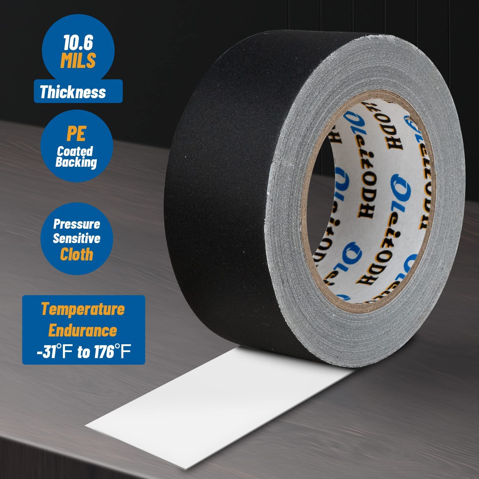 3 Inch Black Gaffers Tape - 12 Roll Bulk Pack (30 Yards per Roll) - No Residue, Easy Tear, Waterproof Matte Cloth Tape for Photography, Filming & Stage Lighting - Professional Gaffing Tape for Cable Management, Set Design and Event Production