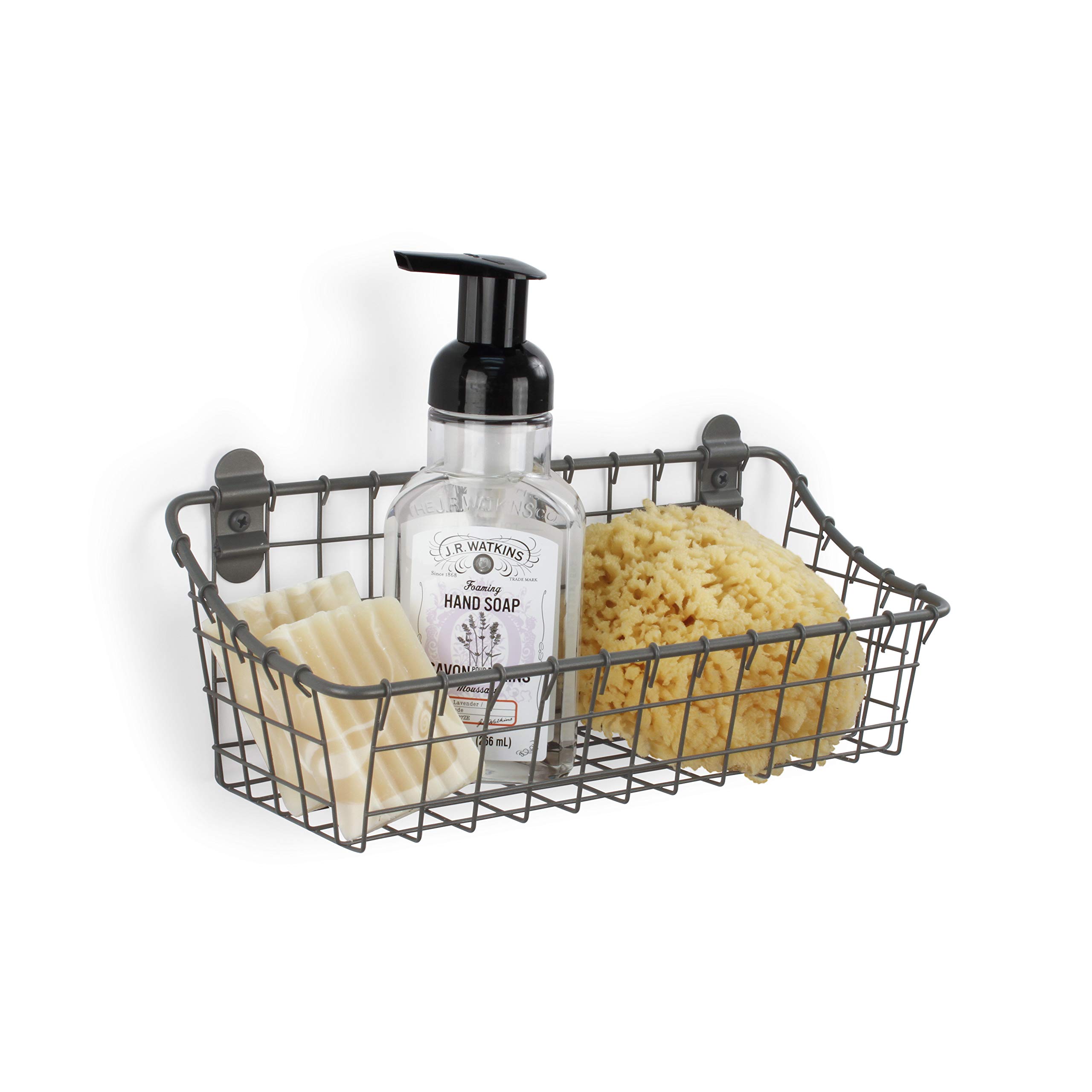 Vintage Wall Basket - Industrial Gray for Home & Office Storage