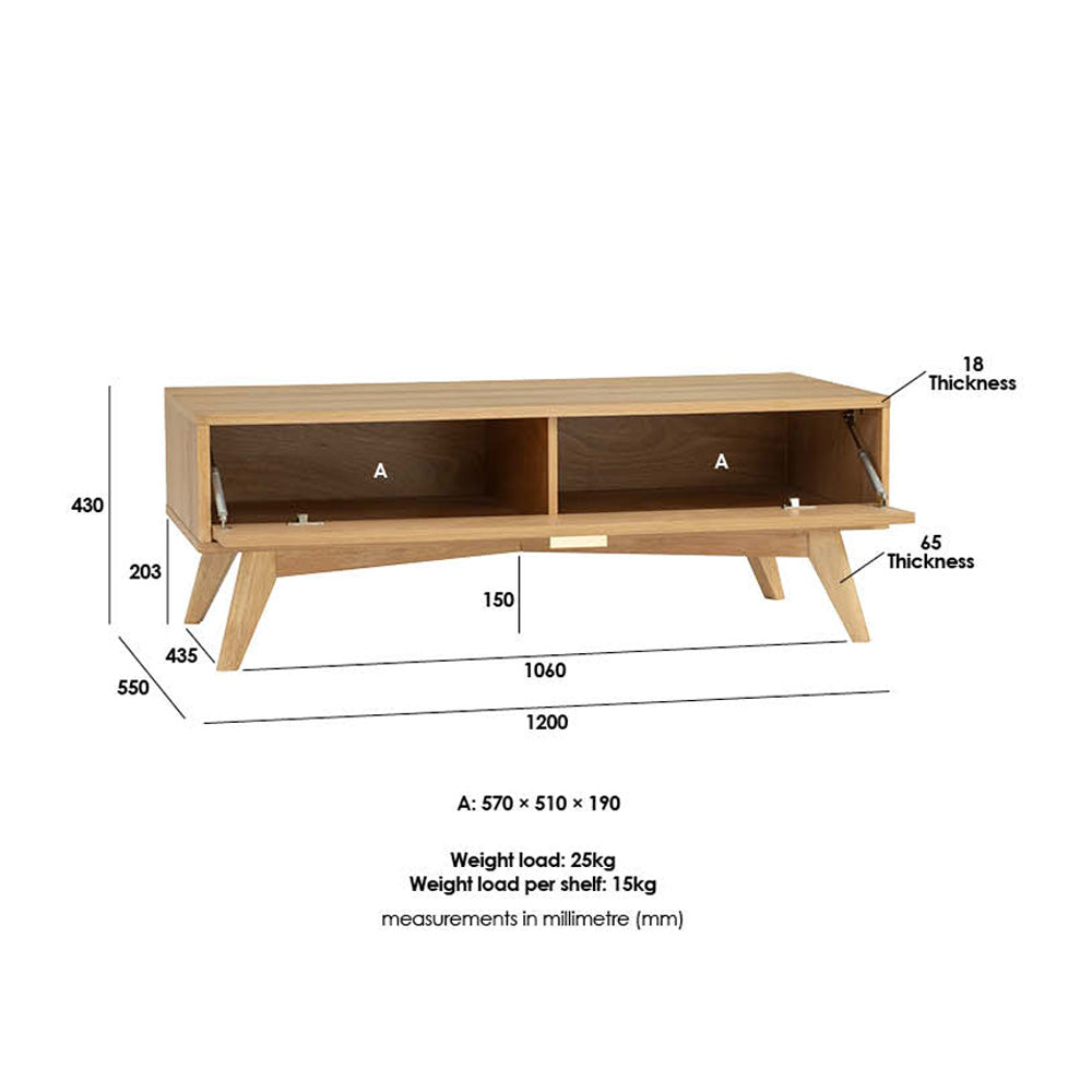 Modern Loft Coffee Table - Industrial Style Wood & Metal Living Room Furniture for Small Spaces - Perfect for Apartments, Studios & Cozy Homes