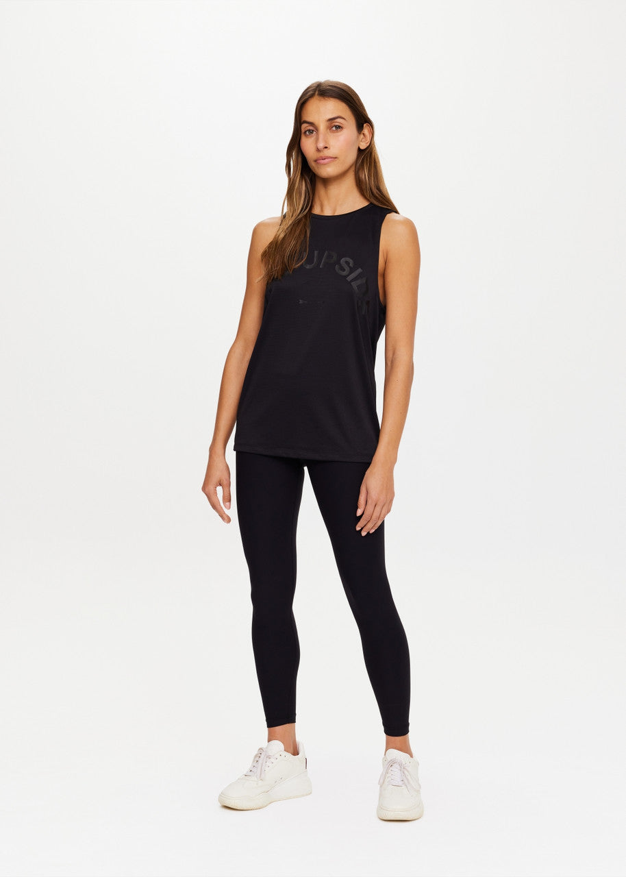 Quick Dry Sarah Tank Top - Black - Women's Lightweight Breathable Workout Shirt for Running, Yoga & Gym