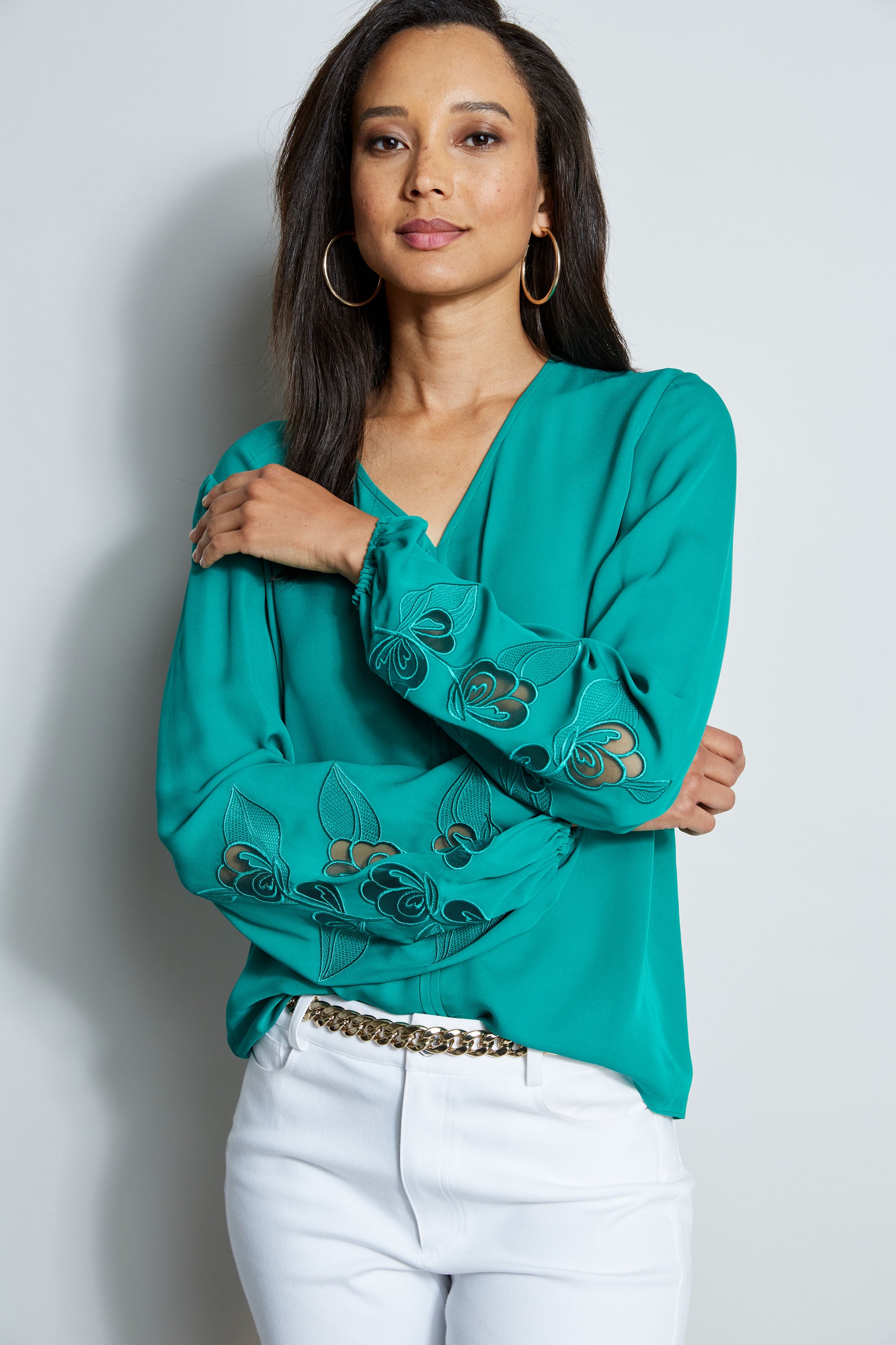 Embroidered Long Sleeve Shirt for Men & Women - Stylish Casual Button Down Top for Everyday Wear | Perfect for Office, Date Night & Outdoor Activities