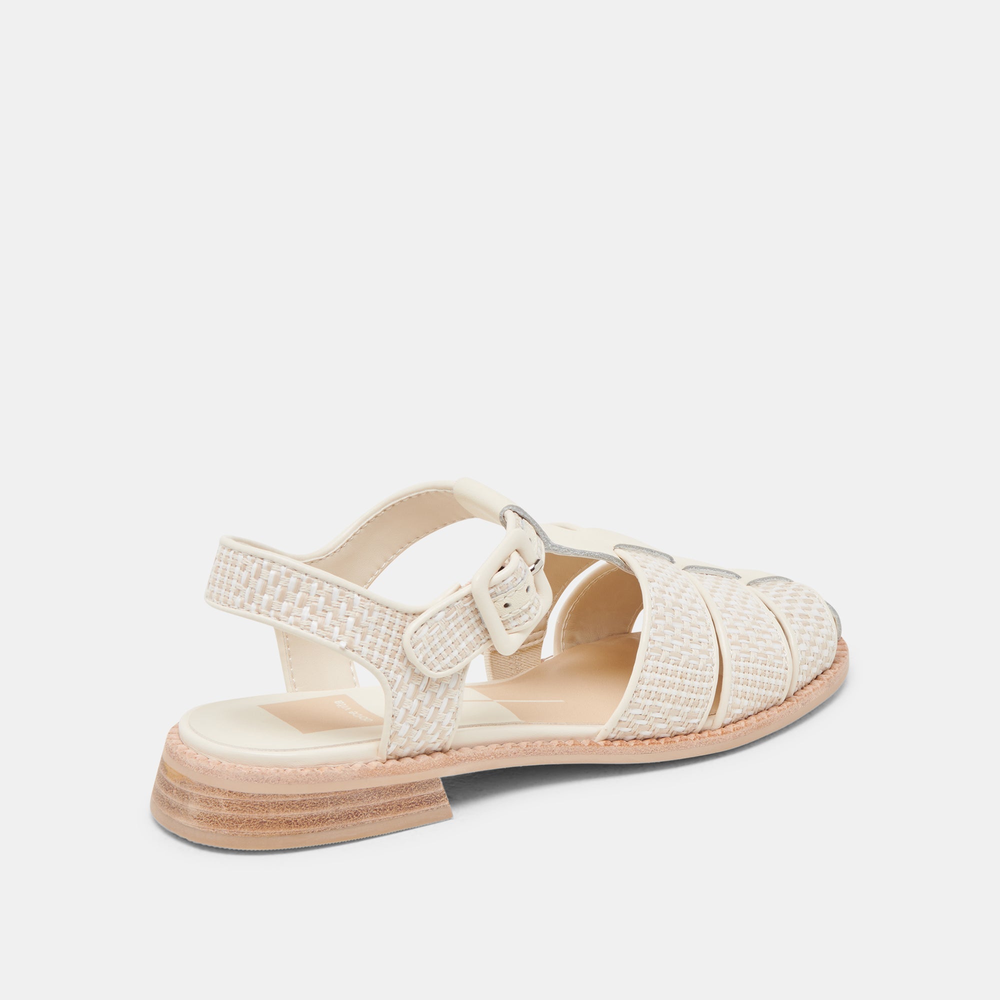 HOLIS Women's White Multi Raffia Sandals - Comfortable Beach Sandals for Summer, Vacation, and Casual Outings