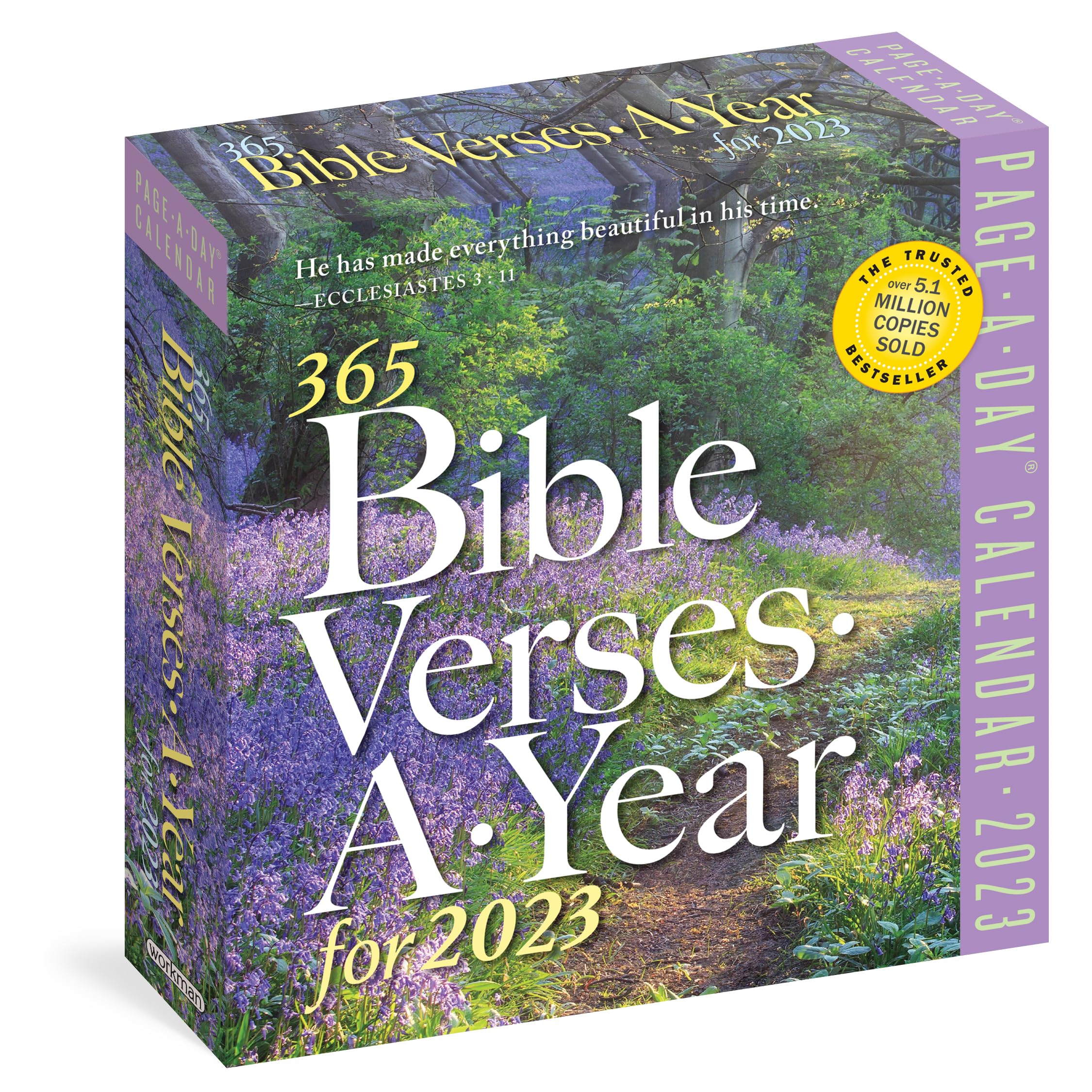 365 Bible Verses-A-Year Page-A-Day Calendar 2023: Daily Scripture Readings for Guidance, Comfort & Inspiration - Perfect for Christian Devotionals, Gift Giving & Home Decor