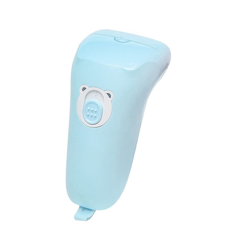 Electric Nail Clipper for Adults & Babies - Safe Rechargeable Nail Trimmer with LED Light for Manicure Pedicure - Gentle Nail Care Tool (Blue) | Perfect for Home Travel & Newborn Grooming