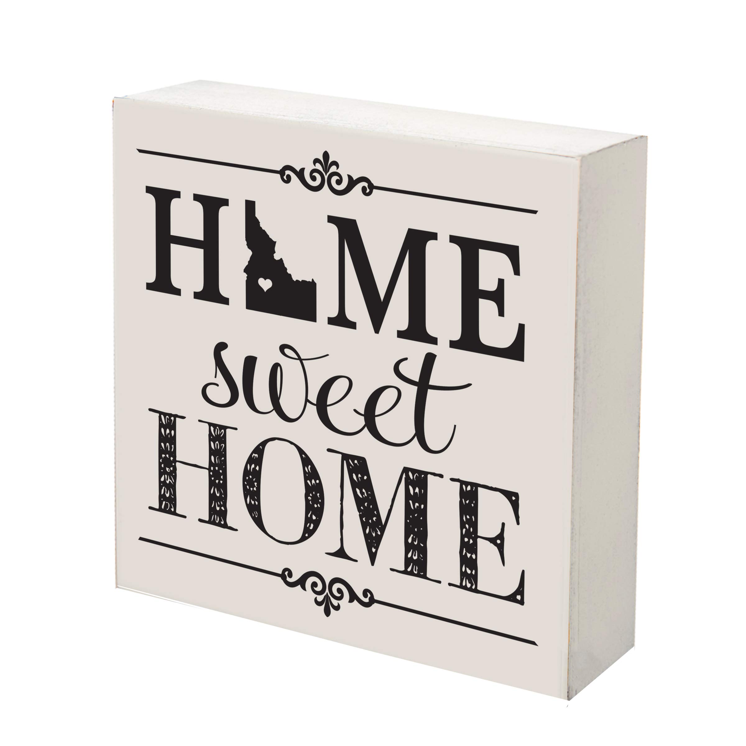 LifeSong Milestones Idaho Home State Shadow Box - Family Established Housewarming Gift - 10x10 White Wooden Keepsake - Perfect for Home Decor, Shelf Display & Anniversary Celebrations