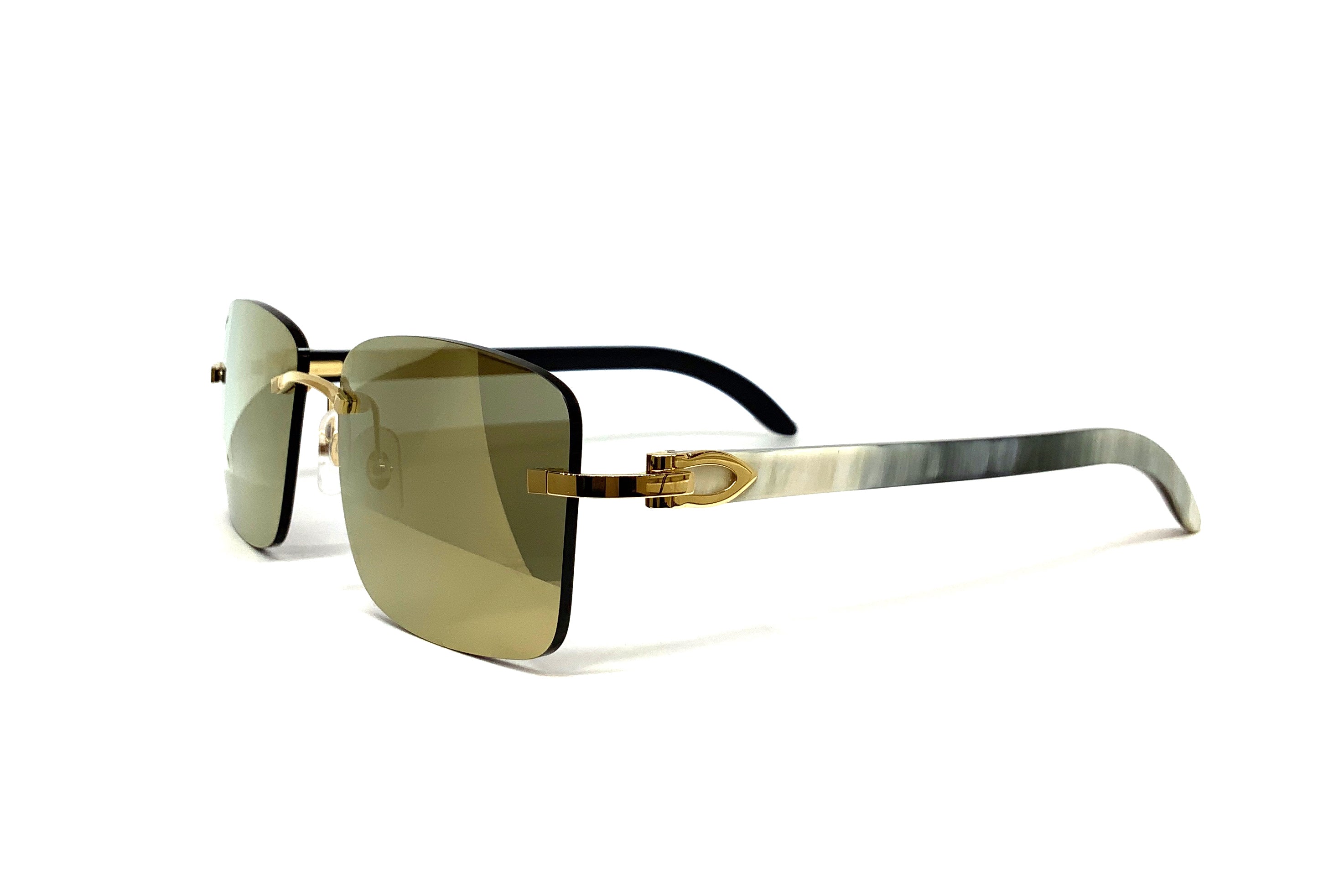 Cartier C Décor CT0030RS Buffalo Horn Sunglasses - Luxury Designer Shades for Men & Women - Perfect for Outdoor, Travel & Fashion Accessories