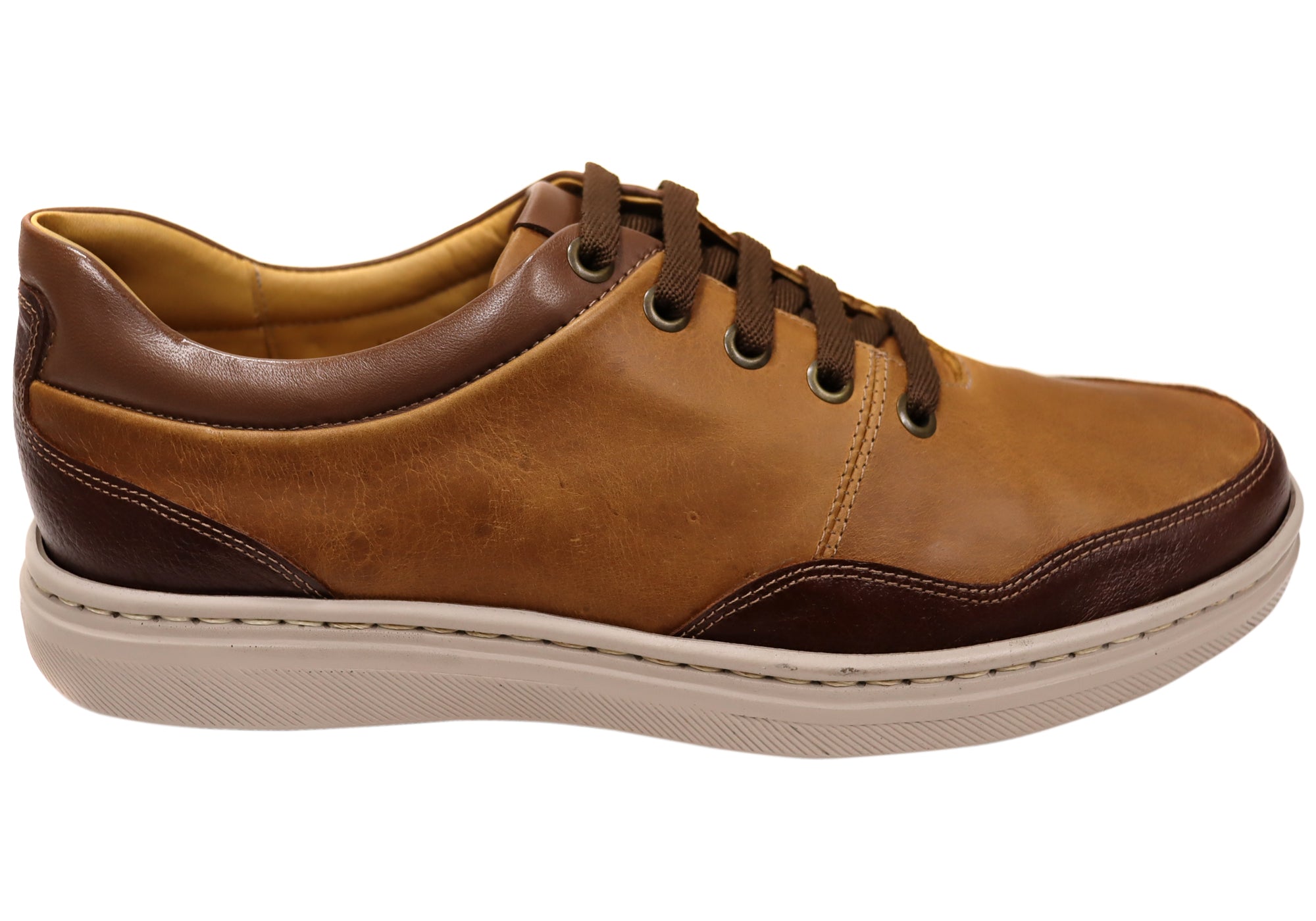 Opananken Jonny Men's Comfortable Brazilian Leather Lace Up Shoes - Casual & Dress Wear for Work, Travel & Everyday Use