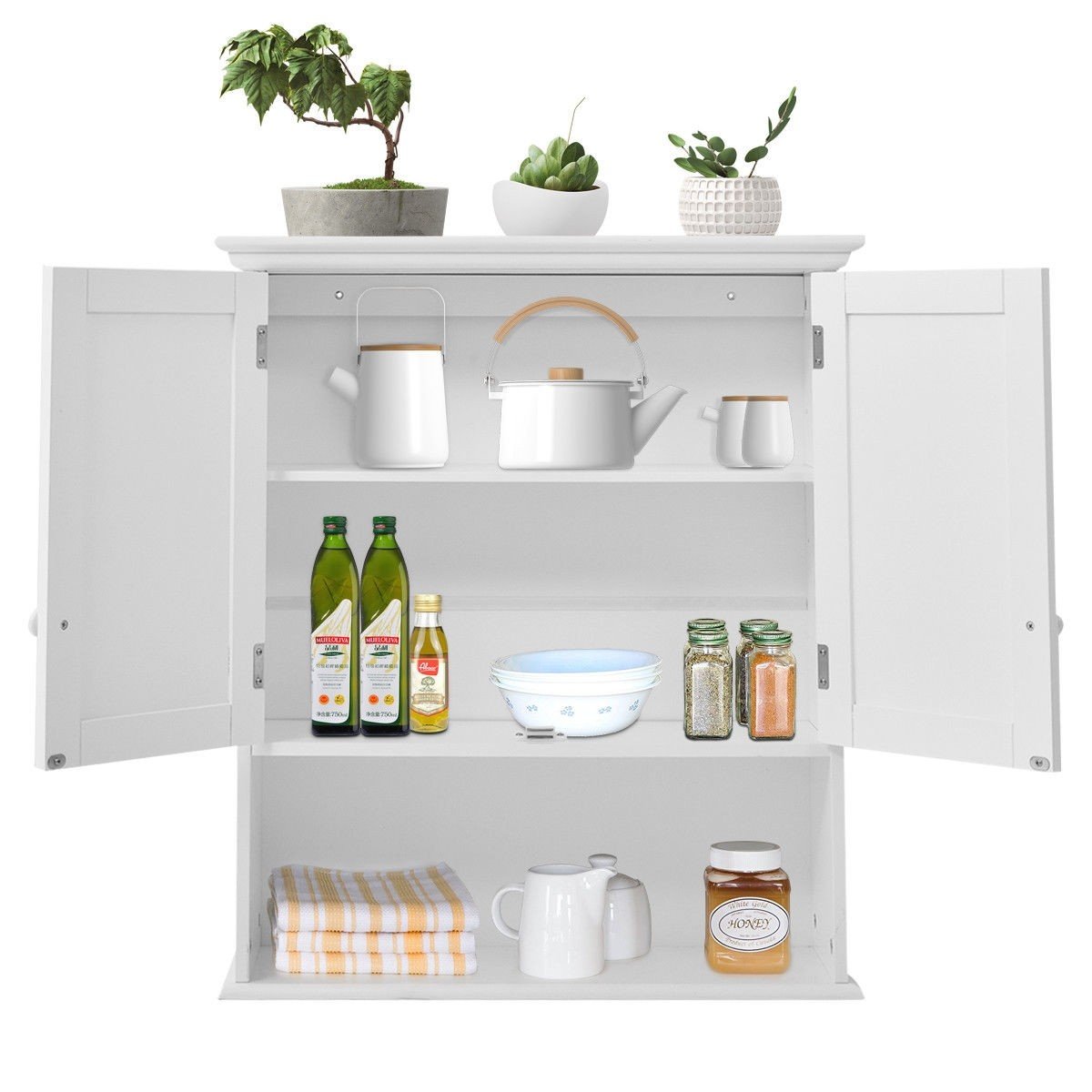Wall Mounted Bathroom Medicine Cabinet - Durable & Stylish Storage for Bathroom, Kitchen, and Vanity Organization