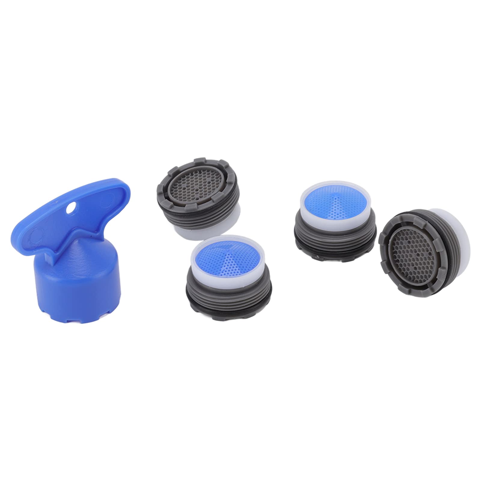 Haofy 5-Pack M21.5mm Faucet Aerator Inserts with Wrench - Universal Water Tap Aerators for Bathroom & Kitchen Sink - Improves Water Pressure & Reduces Splashing