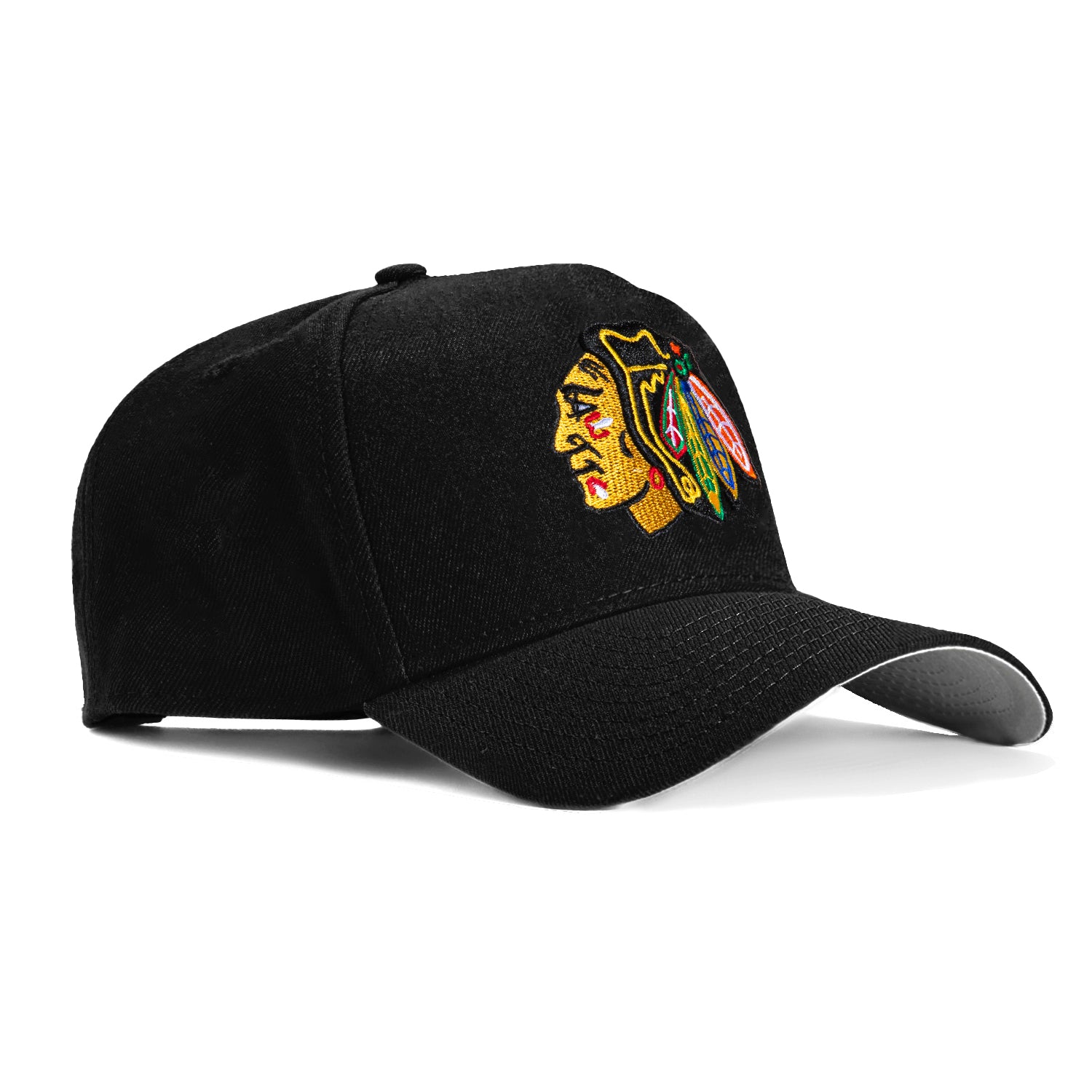New Era 9Forty A-Frame Chicago Blackhawks Snapback Adjustable Hat - Black | Official NHL Licensed Cap for Men & Women | Perfect for Sports Games, Casual Wear & Fan Collections