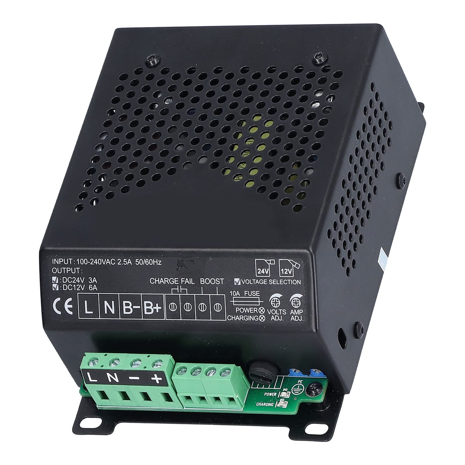 12V 24V Automatic Smart Battery Charger for Generators - AC100-240V Input, Intelligent Floating Charging System - Perfect for Home Backup Power, RV, Marine & Off-Grid Applications