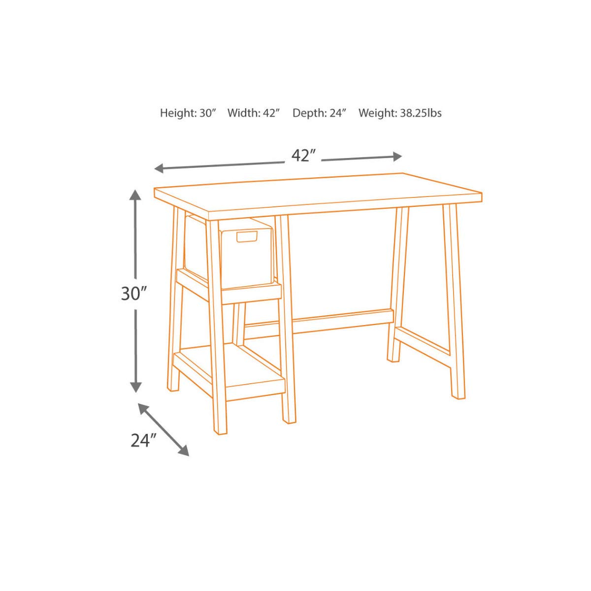 Distressed White Wooden Desk with Two Display Shelves & Trestle Base - Small Home Office Desk for Study, Work, or Dorm Room | Benjara Benzara Writing Table