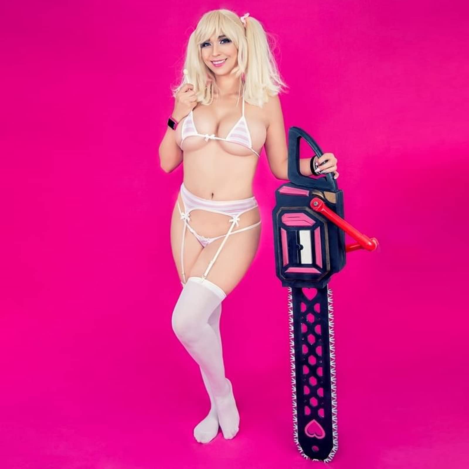 YOMORIO Anime Lingerie Set - Sexy Striped Micro Bikini Bra & Panty for Cosplay | Cute Kawaii Lingerie for Women | Perfect for Valentine's Day, Role Play & Anime Conventions