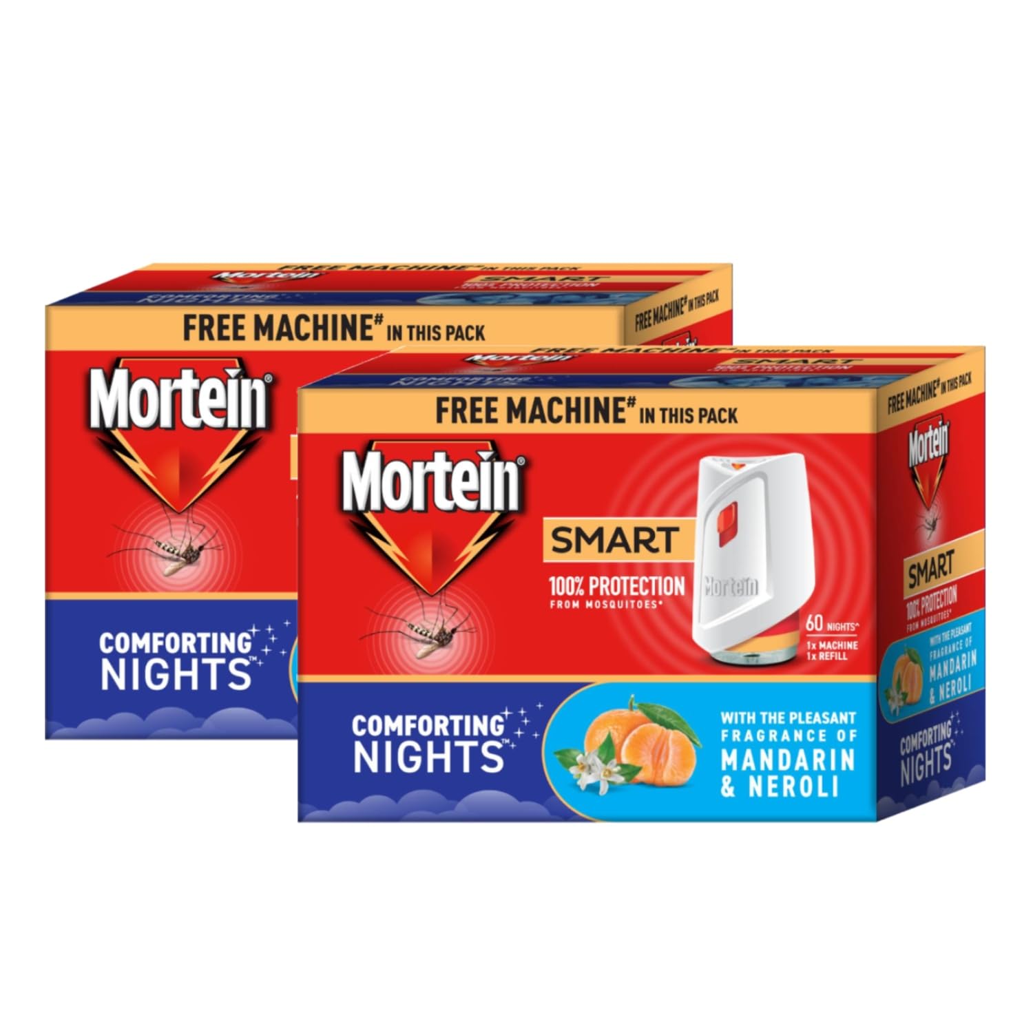 Mortein 45ml Mosquito Killer Refill & Machine Combo (2 Machines + 2 Refills) - Smartplus Insect Repellent for Dengue Protection | Liquid Mosquito Repellent for Home, Bedroom & Outdoor Use