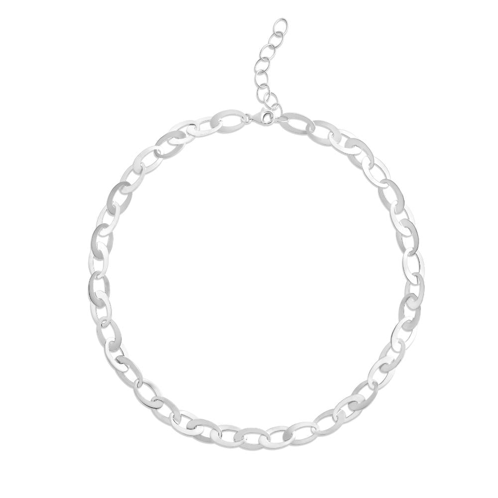 14K Gold Brick Omega Necklace for Women - Elegant Layered Chain Jewelry for Everyday Wear & Special Occasions