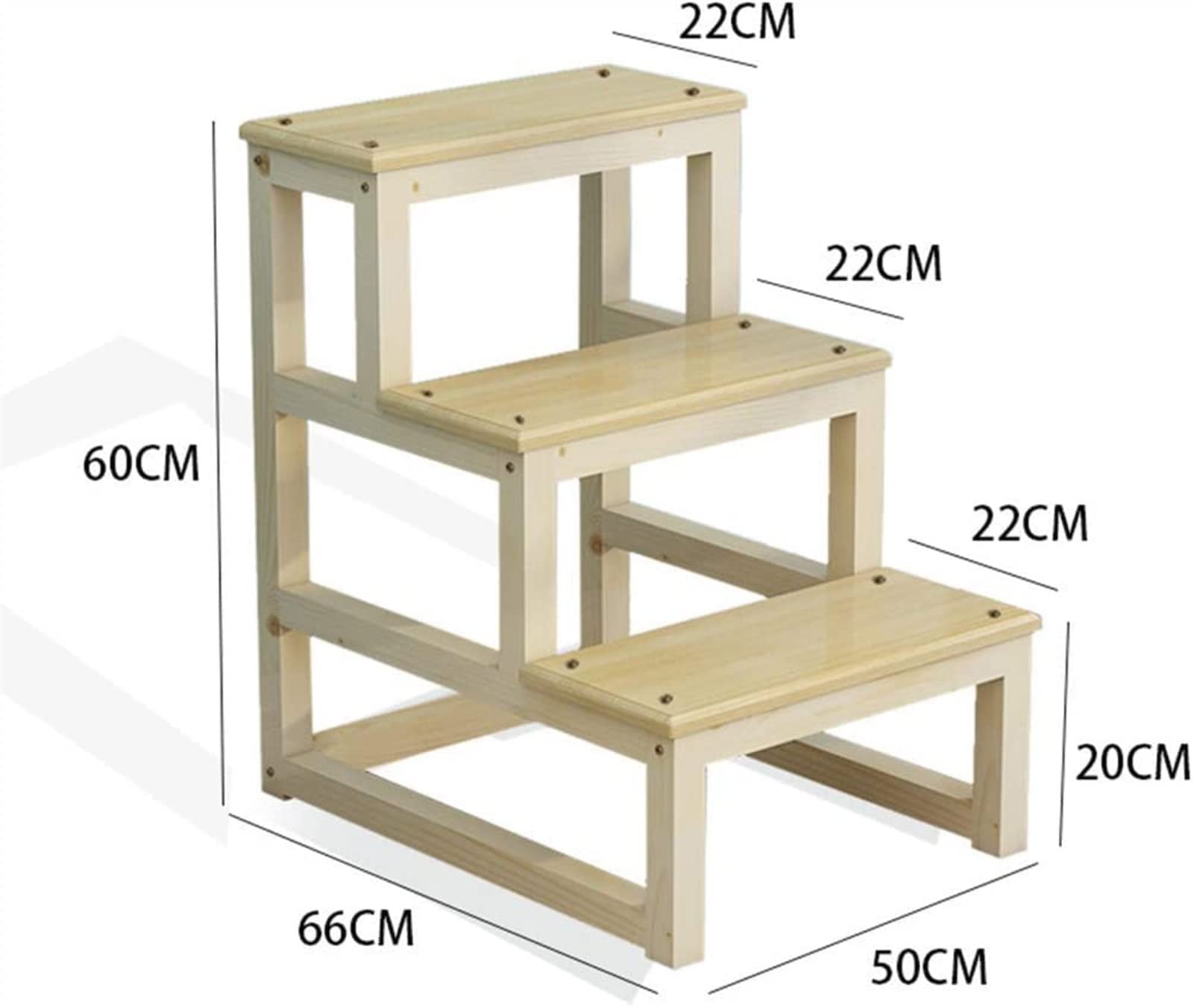 3-Step Folding Ladder Stool - Multi-Function Portable Step Stool for Kitchen, Bathroom & Garage - Compact Household Ladder Chair with Non-Slip Feet - Perfect as Shoe Rack, Flower Stand or Storage Helper