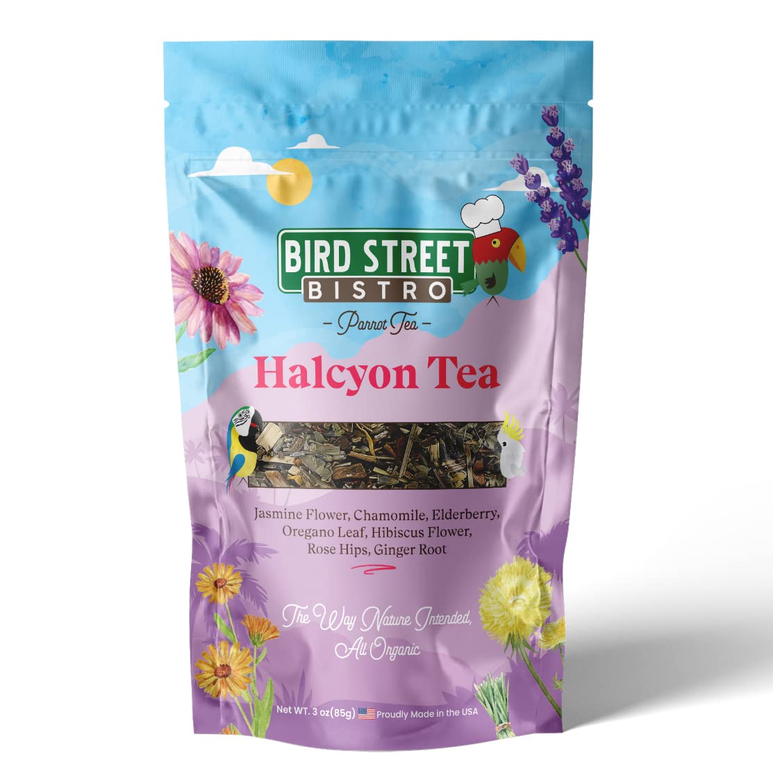 Parrot Tea 3oz - Vitamin Enriched Bird Food Topper for Parakeets & Cockatiels | Essential Avian Health Supplement | Perfect for Daily Nutrition & Treats