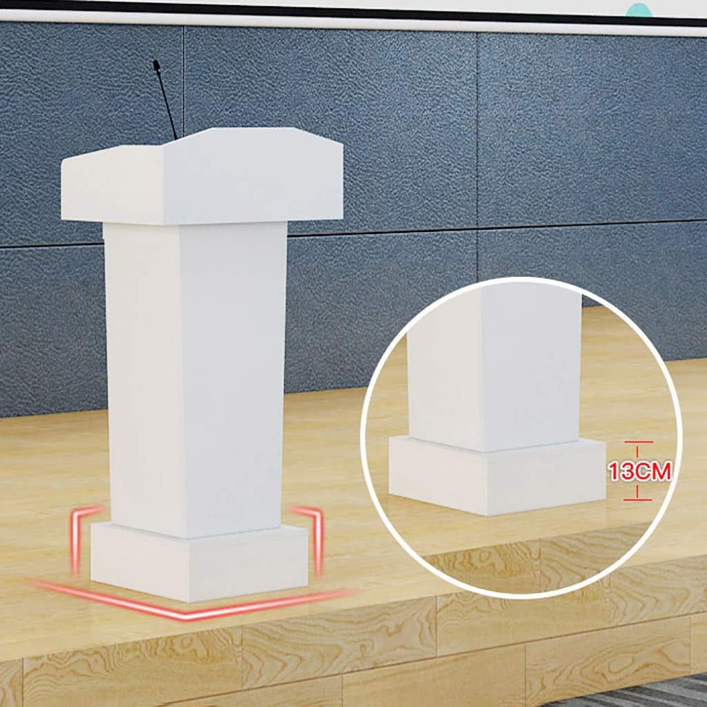 PODIUM Wooden Lectern Stand with Speaker Desk - Adjustable Laptop Computer Workstation for Impromptu Presentations, Ideal for School, Office, and Meeting Room Use