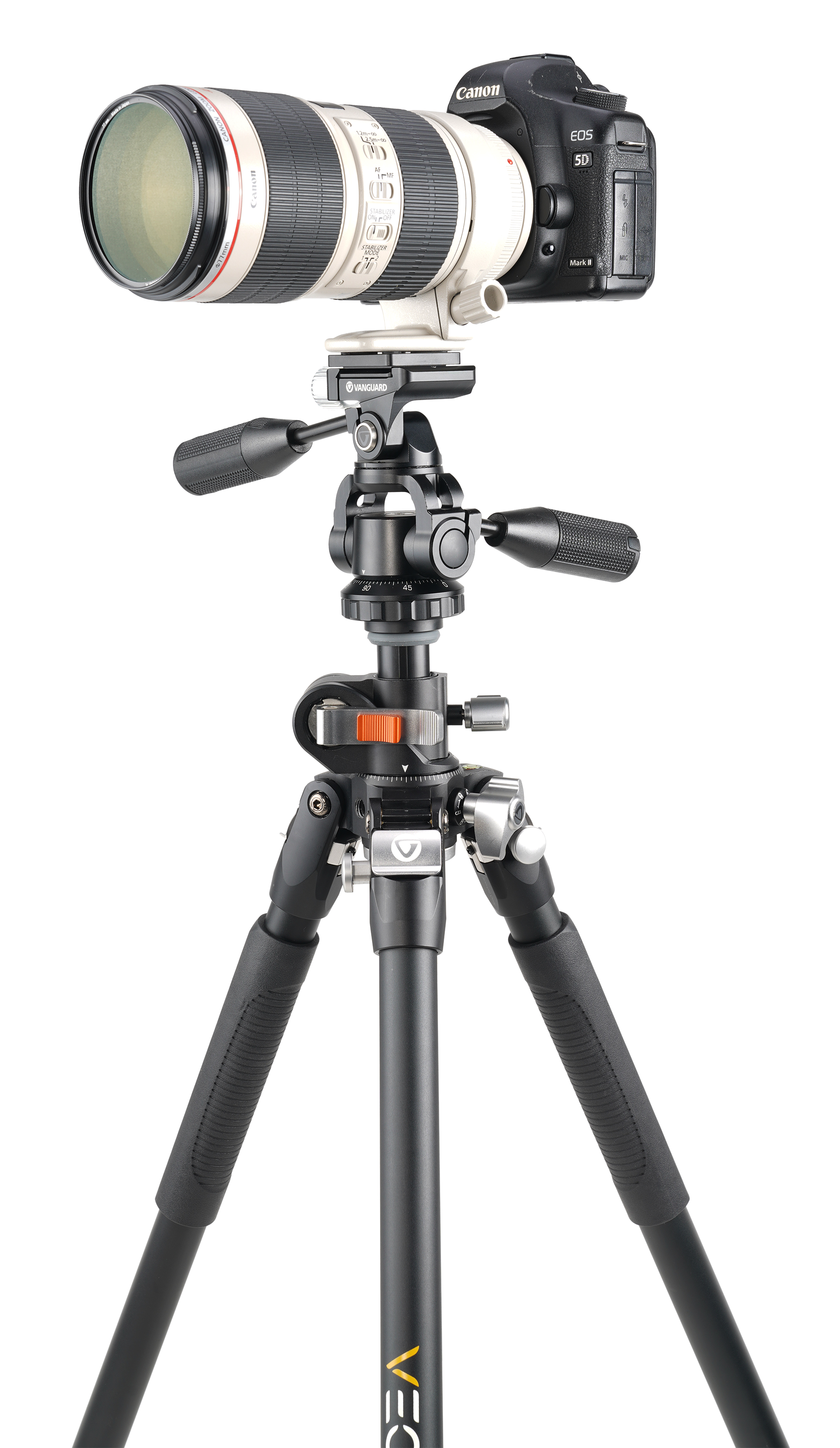 VEO 3+ 263APS Professional Multi-Angle Aluminum Tripod with PH 38S Pan Head - Perfect for Photography, Videography, and Live Streaming