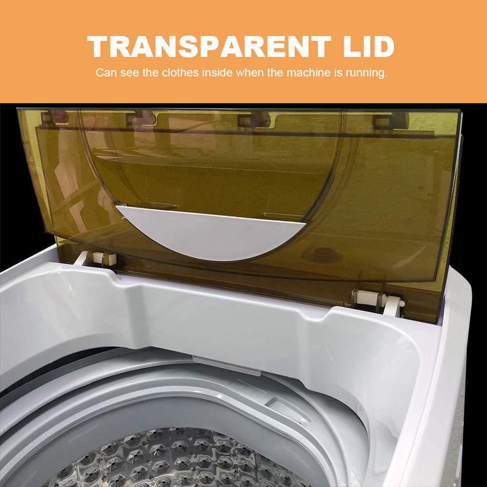 Portable Washing Machine 10 LBS Capacity - Compact Fully Automatic Top Load Washer with Built-in Drain Pump - Perfect for Apartments, RVs & Small Spaces - Panda Yellow Laundry Washer (1.34 Cu.ft) - Ideal for Dorms, Camping & Tiny Homes