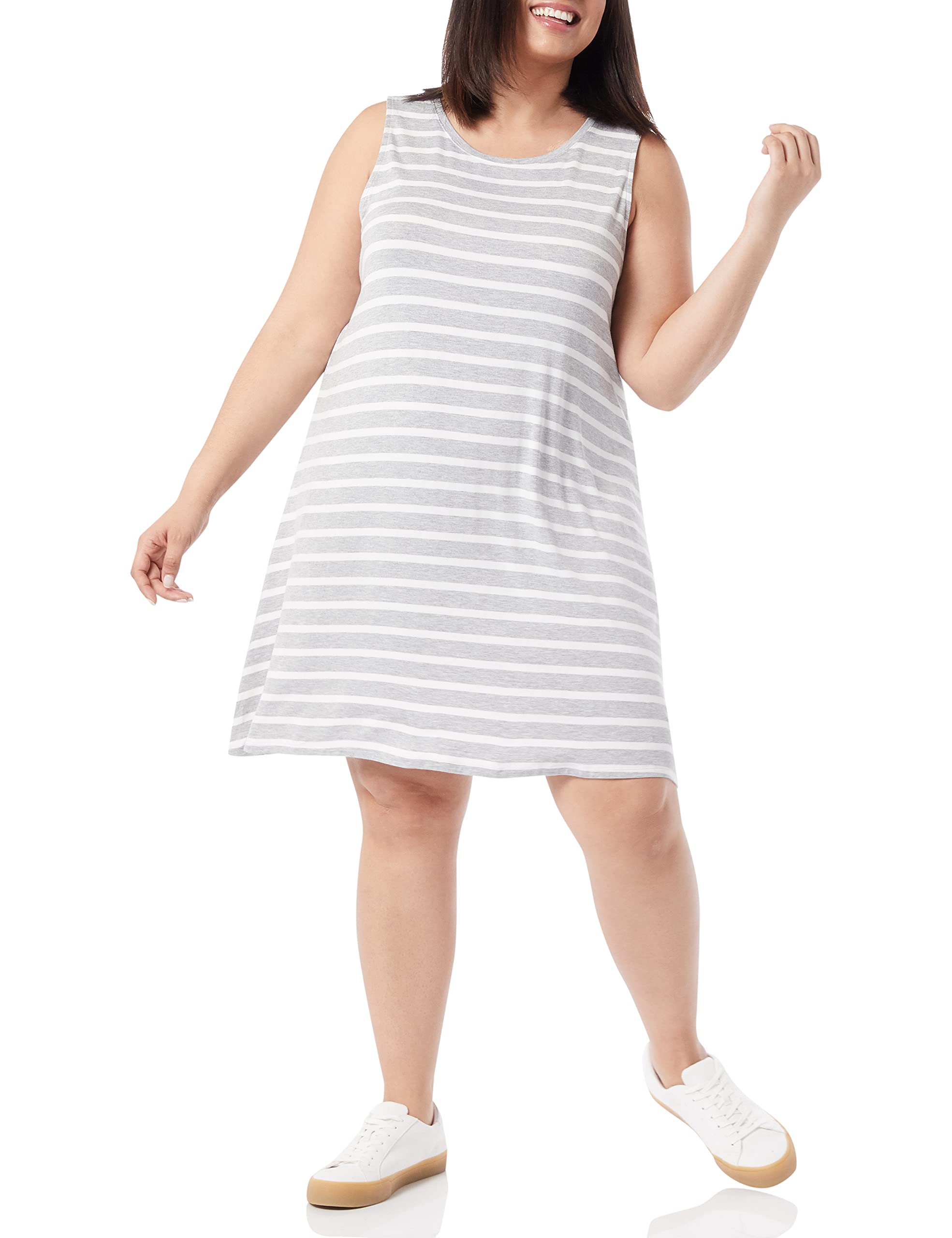 Amazon Essentials Women's Tank Swing Dress - Flowy Casual Summer Dress for Women, Perfect for Beach, Vacation, and Everyday Wear