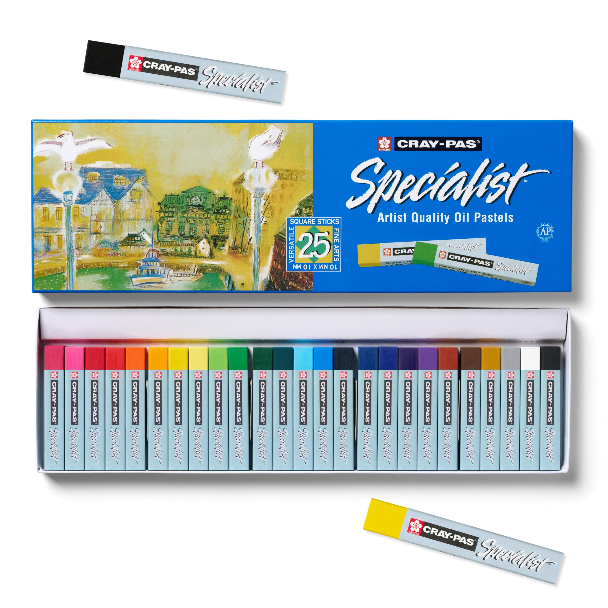 SAKURA Cray-Pas Specialist Oil Pastel Set - 25 Vibrant Colors, Premium Artist Quality Wax & Oil Pigments - Perfect for Professional Drawing, Sketching & Mixed Media Art