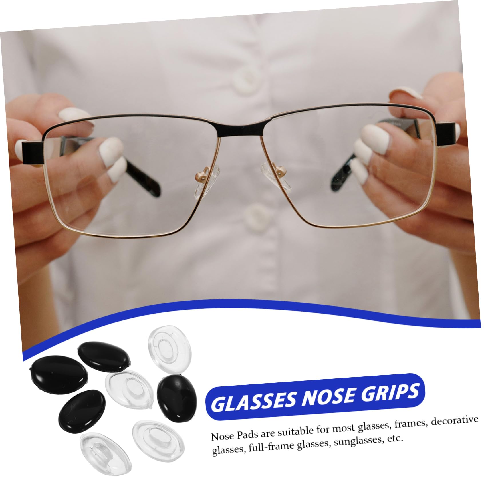 Anneome 4 Pairs Silicone Nose Pads for Kids Glasses - Soft Comfortable Nose Cushions, Children's Eyewear Accessories & Repair Parts - Perfect for School, Reading, and Daily Wear