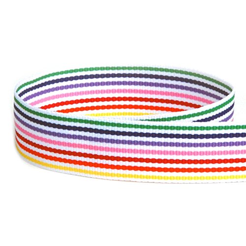 Rainbow Candy Stripe Grosgrain Ribbon
