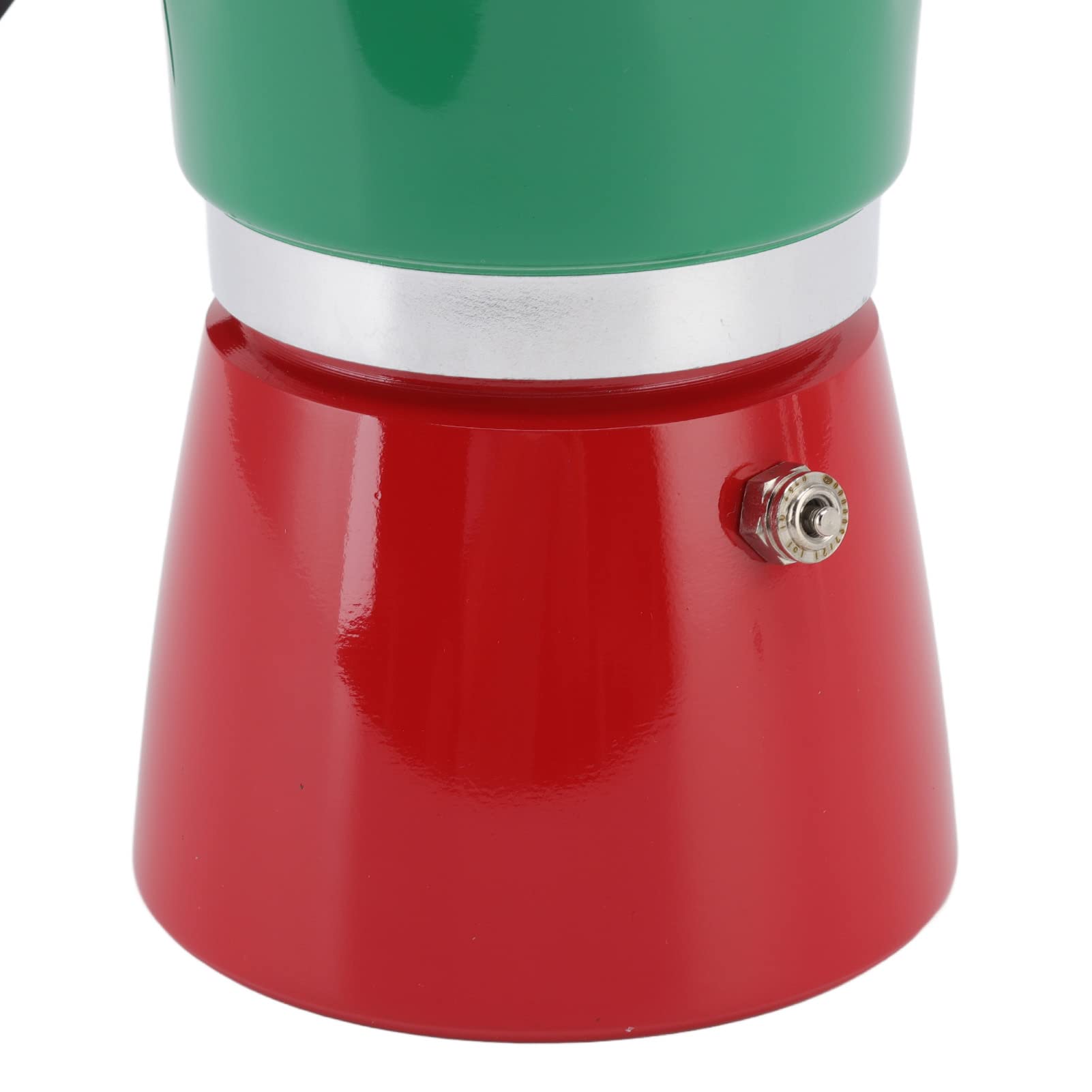 Classic Stovetop Espresso Maker - 300ML Travel Coffee Pot for Espresso & Brewing (Green/Red, No.6) - Perfect for Camping, Home & Office Use
