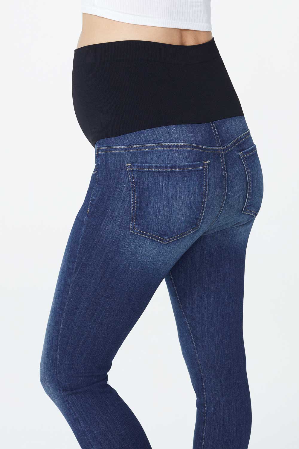 Ami Skinny Maternity Jeans for Women - Stretch Comfort Fit Pregnancy Denim Pants - Perfect for Work, Casual Wear & Everyday Comfort