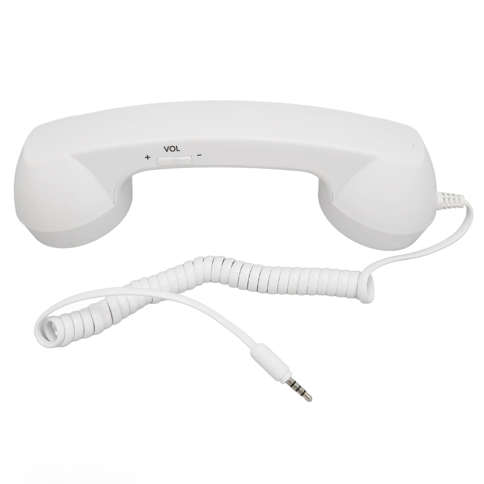 Adjustable Volume 3.5mm Plug Handheld Phone Receiver for Smartphone - Cell Phone Handset with Clear Sound Quality - Perfect for Office, Call Centers & Remote Work