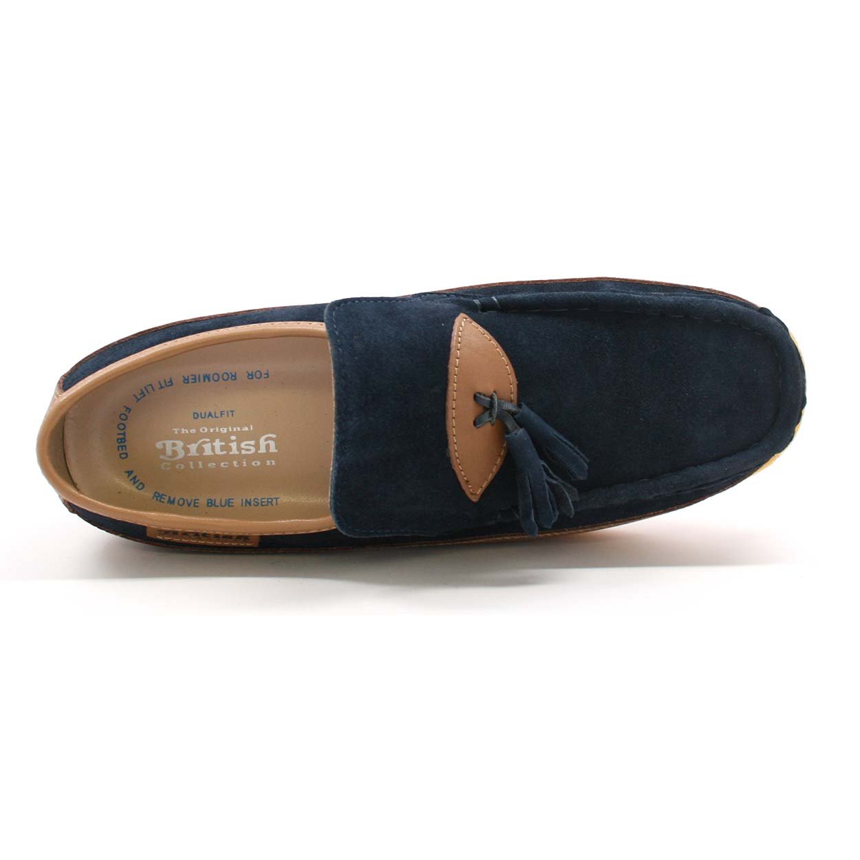British Collection King Old School Slip-On Black Suede Shoes - Classic Comfort for Casual Wear & Vintage Style Outfits