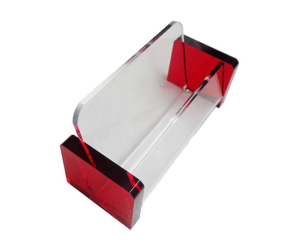 Premium Acrylic Business Card Holder for Desk - Elegant Office Card Display Stand with Slots for Easy Access | Perfect for Reception, Meetings & Professional Workspaces