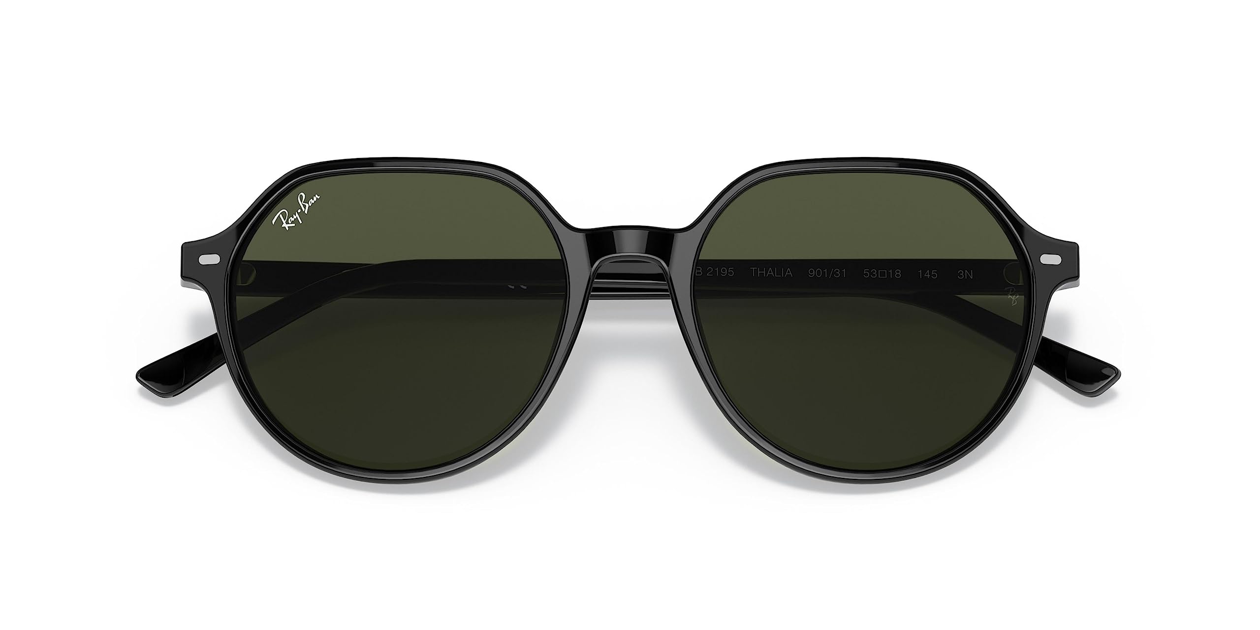 Ray-Ban RB2195 Thalia Square Sunglasses for Women - UV Protection, Polarized Lenses, Classic Style - Perfect for Driving, Beach & Outdoor Activities