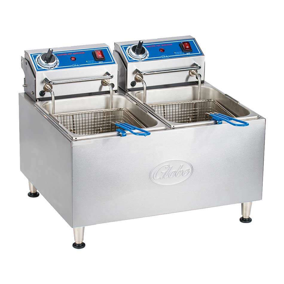 Globe PF32E 32 lb. Electric Countertop Fryer – Commercial Deep Fryer for Restaurants, Food Trucks & Catering